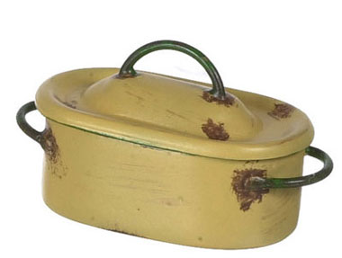 Dollhouse Miniature Dutch Oven, Gold